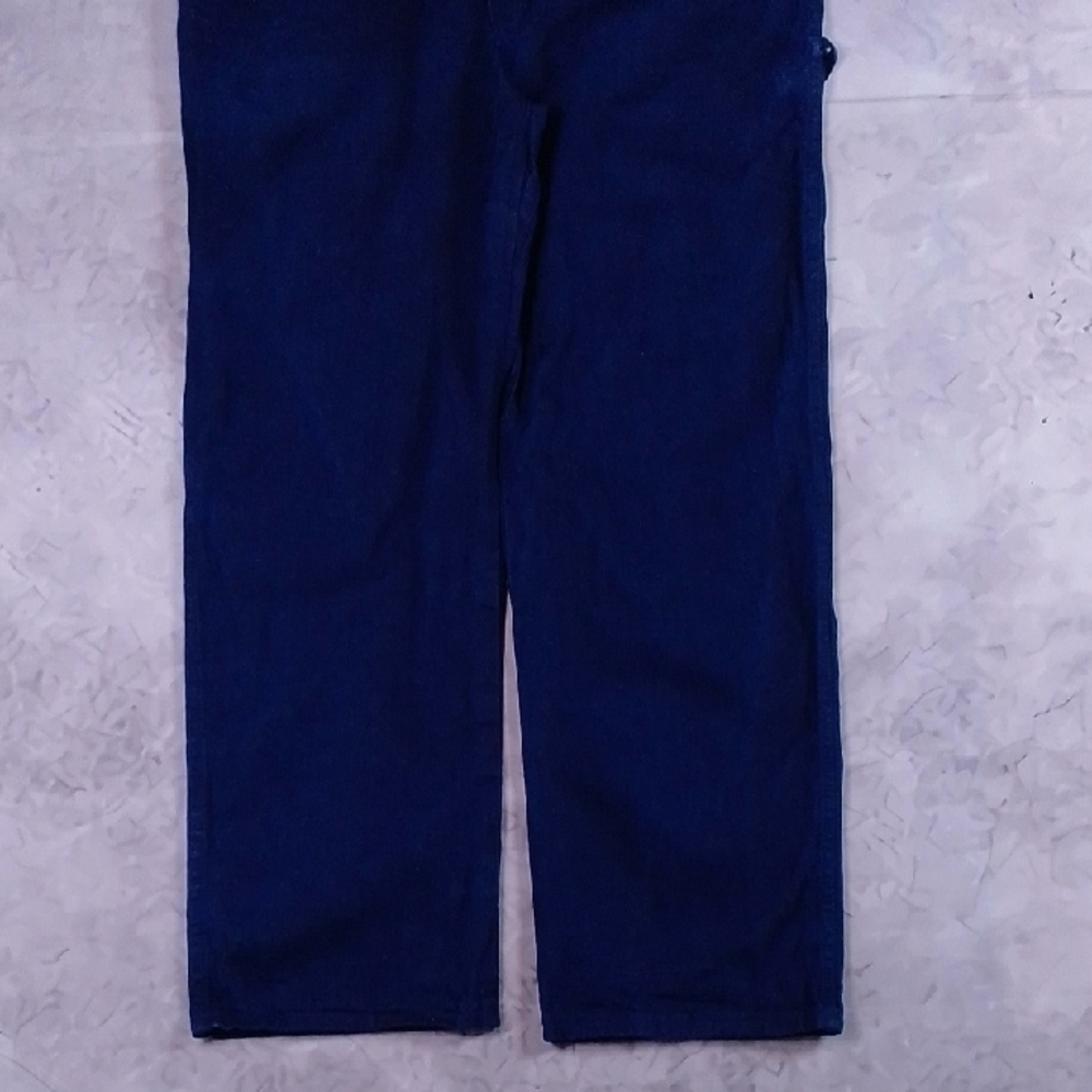 Vintage 90s Dark Blue Denim Overalls Workwear - Picture 10 of 10